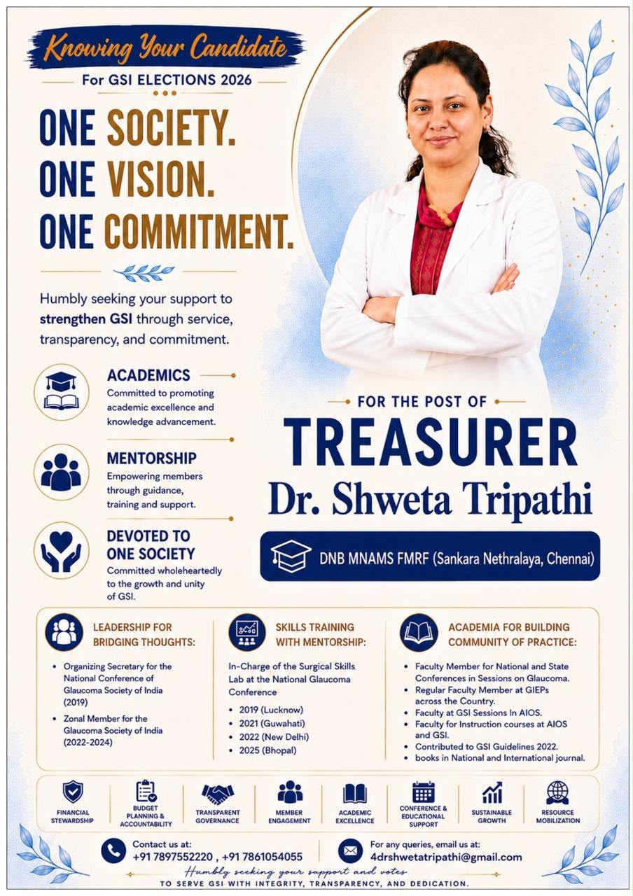 Knowing Your Candidate — Dr. Shweta Tripathi campaign flyer