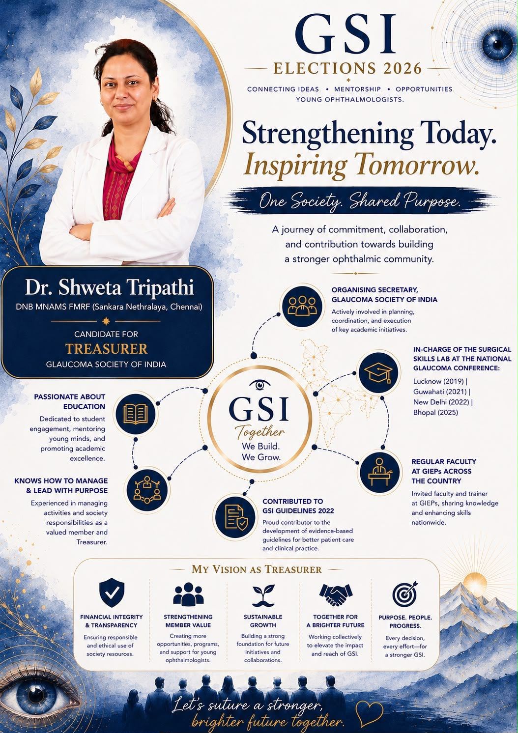 Strengthening Today. Inspiring Tomorrow. — Dr. Shweta Tripathi campaign flyer